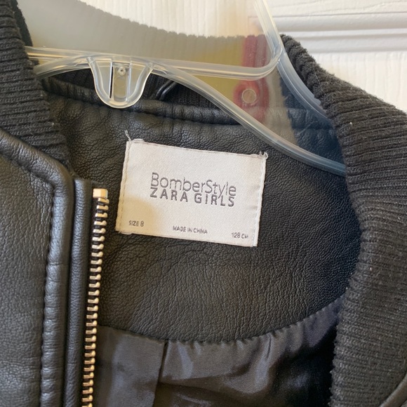 leather Zara bomber jacket - Picture 3 of 3